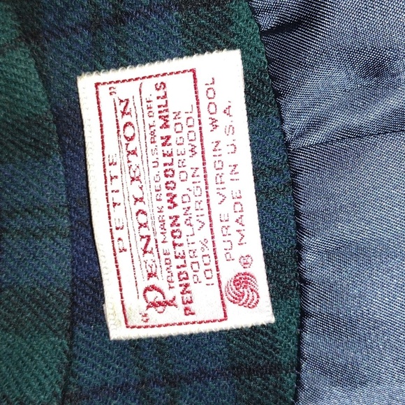 Pendleton Green Plaid Preppy Old Money Blazer Dark Academia 12 - Picture 2 of 7